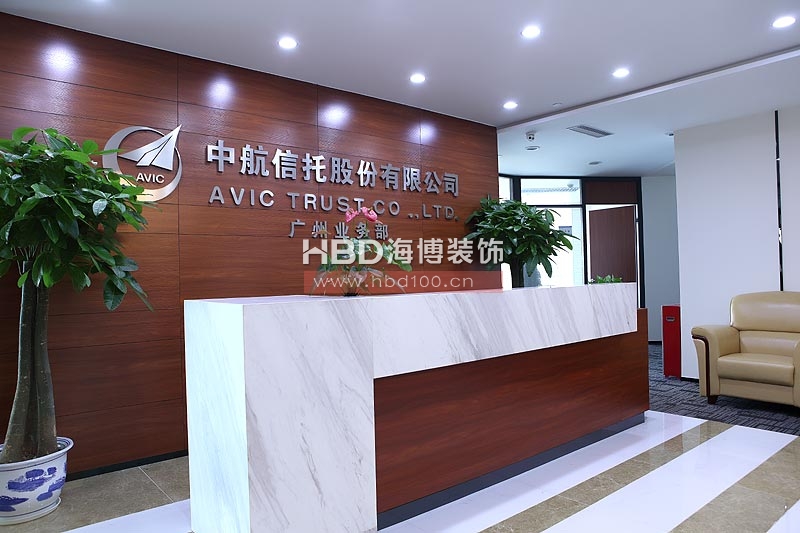 天河萬菱匯辦公室裝修 形象前臺(tái)設(shè)計(jì)