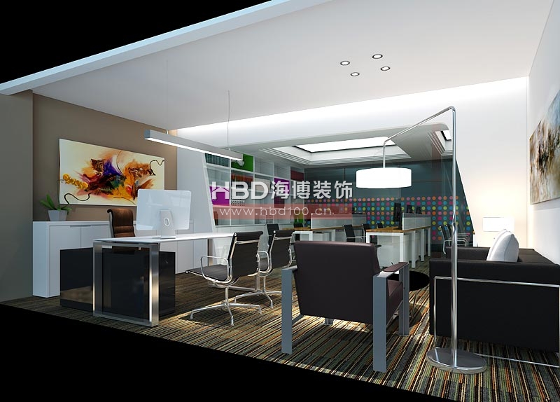 寫(xiě)字樓裝修樣板房 辦公區(qū)