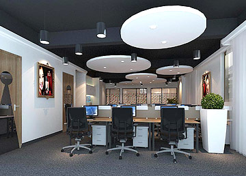 廣州韓彩化妝品公司辦公區(qū)設計